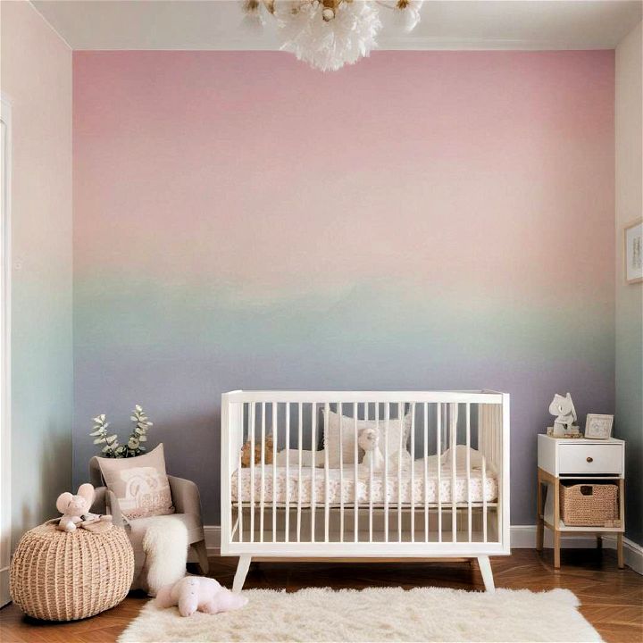 pastel ombre wall design