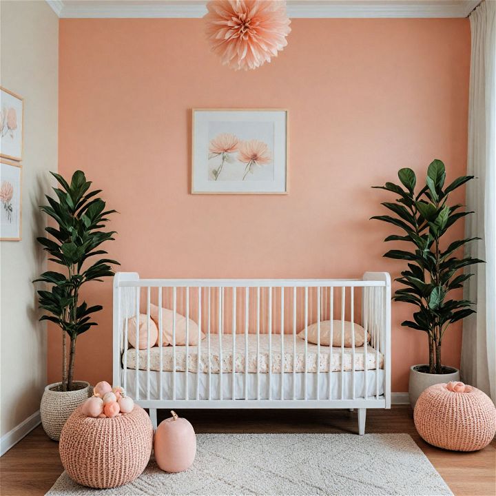 pastel peach to create a soft inviting hue