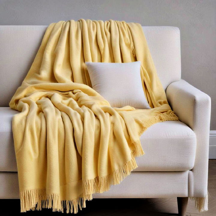 pastel yellow throw