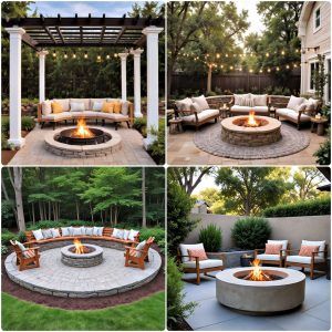 patio ideas with firepit