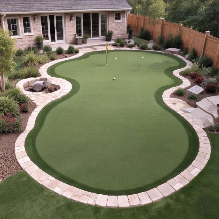 patio integrated putting green