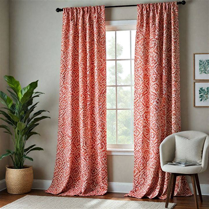 patterned curtains for living room