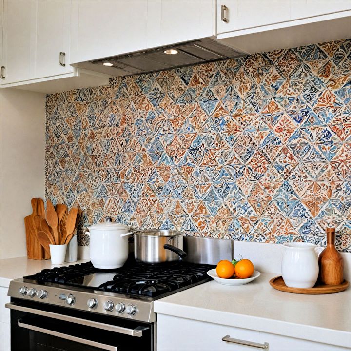 patterned kitchen backsplash design