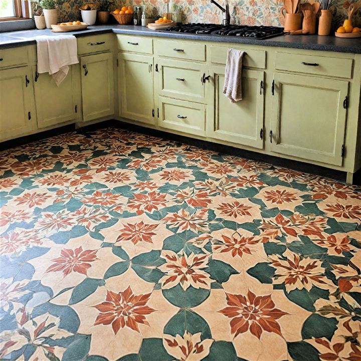patterned linoleum flooring