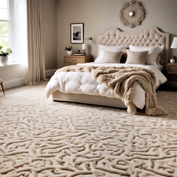 patterned wool bedroom carpet
