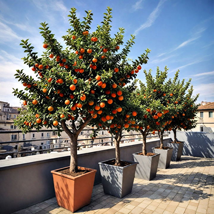 peaceful rooftop orchard