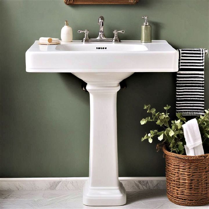 pedestal sinks for minimalistic bathroom