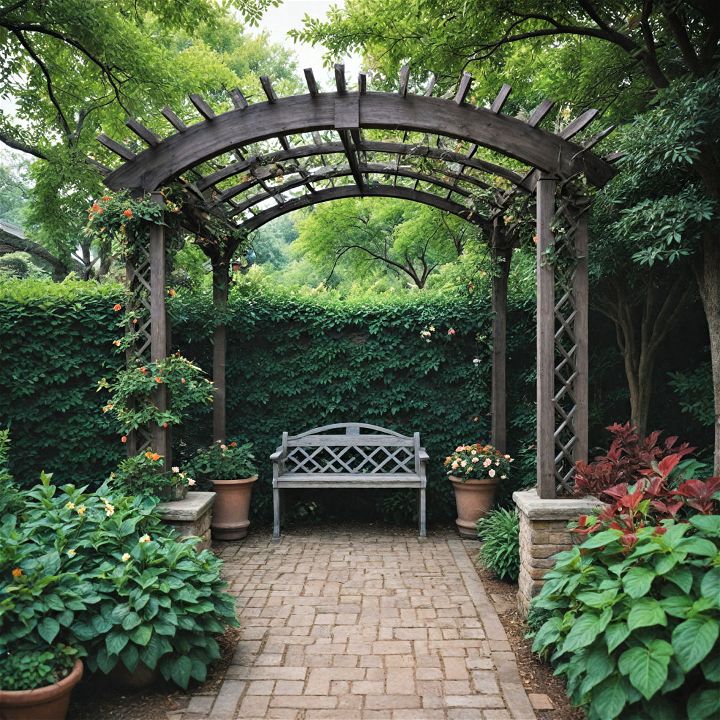pergola and arch to enhance charm