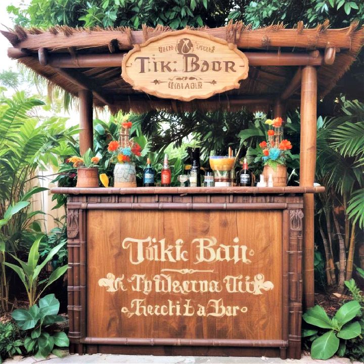 personalize tiki bar with custom signage
