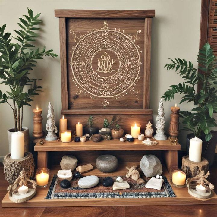 personalized altar for meditation room