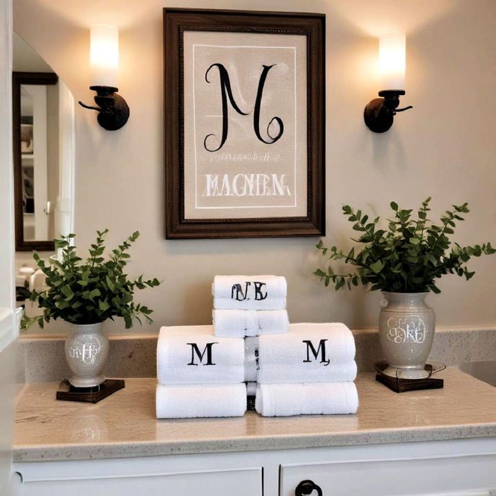 personalized items for bathroom decor