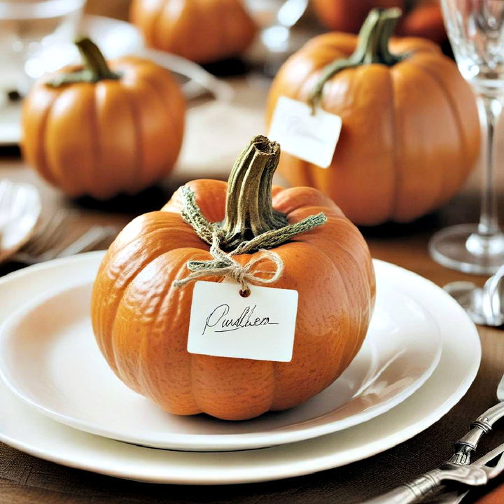 personalized touch pumpkin place cards