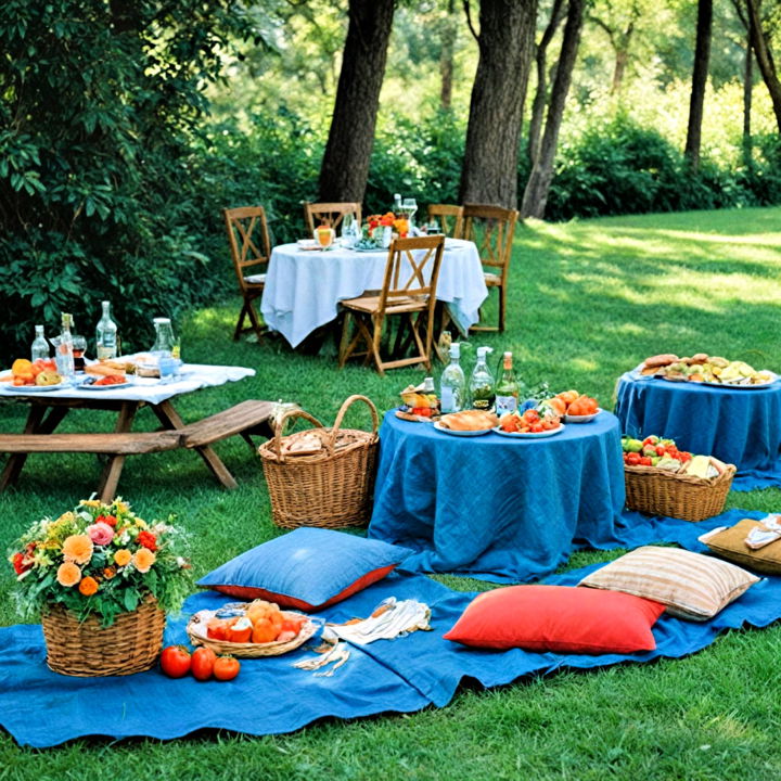 picnic style wedding reception