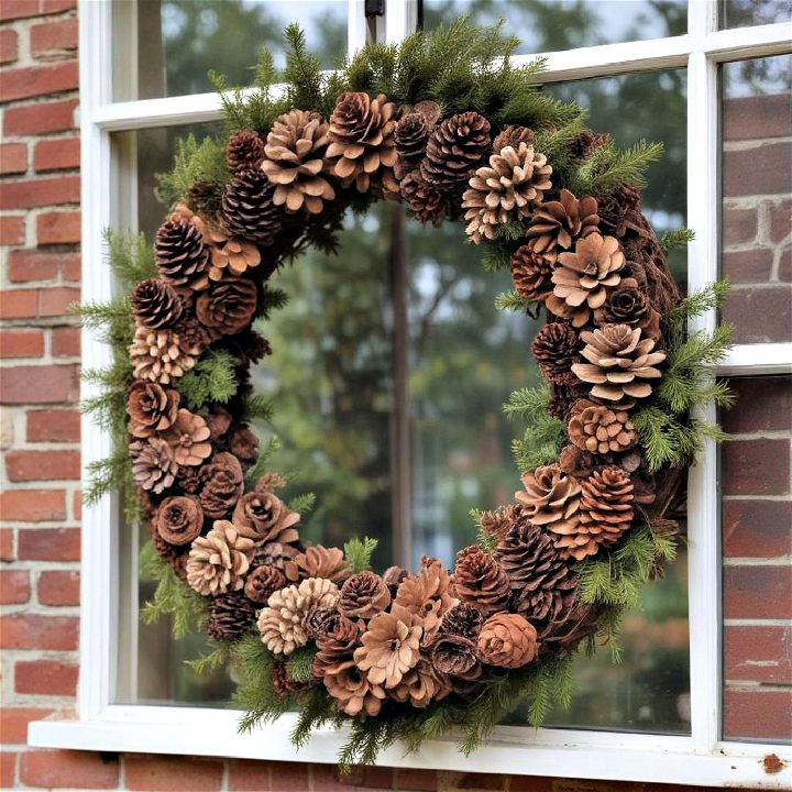 pine cone accents wreath