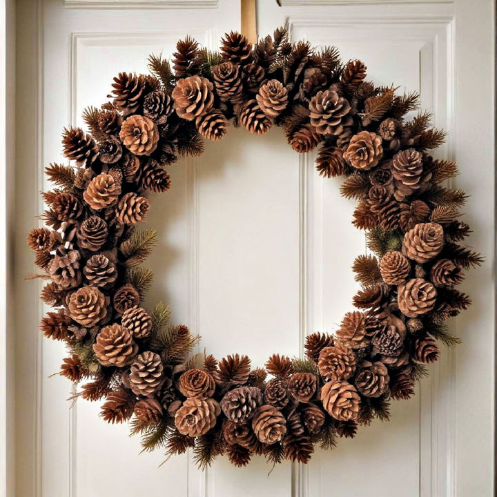 pine cone wreath for fall décor