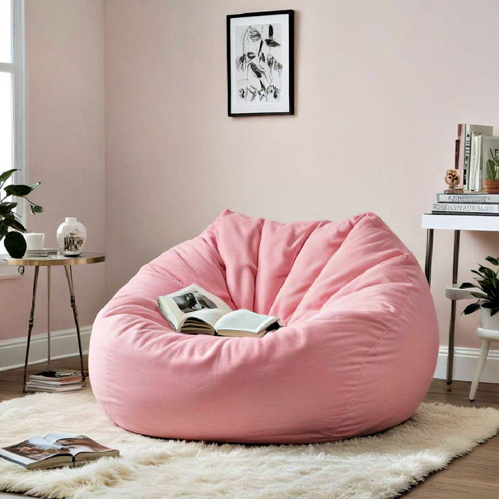 pink bean bag chair