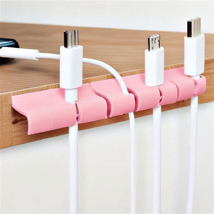 pink cable management