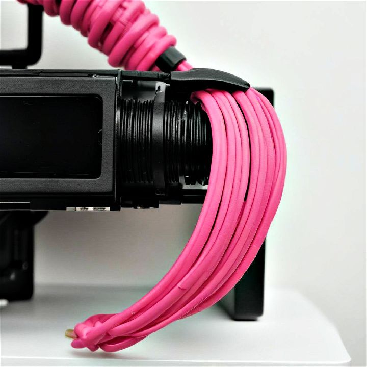 pink cable sleeves for gaming setup