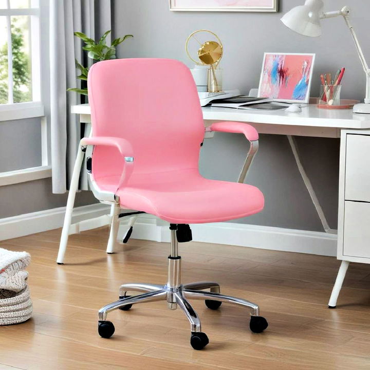 pink desk chair for dorm room