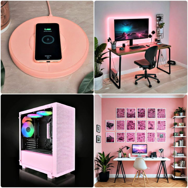 pink gaming setup ideas