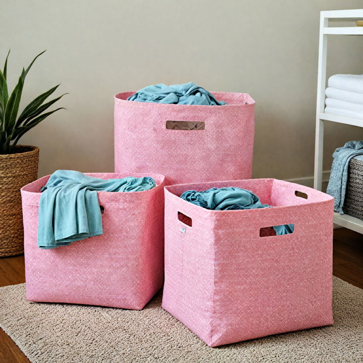 pink laundry hampers