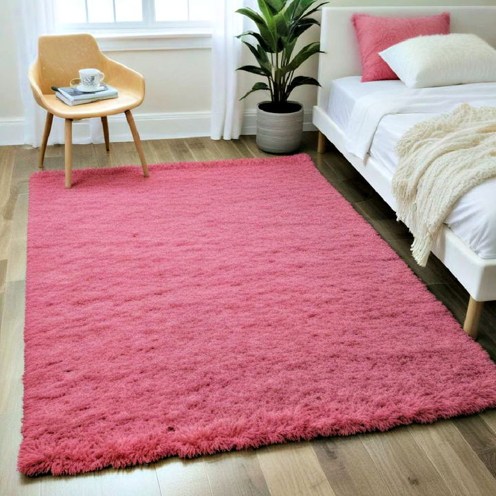 pink rug for dorm room