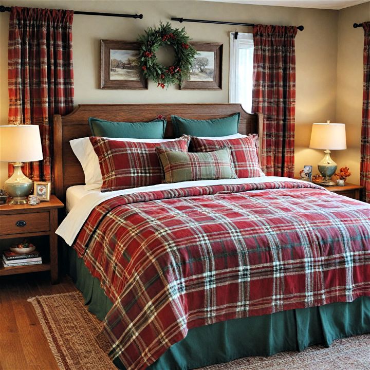 plaid accents to bring a cabin like coziness