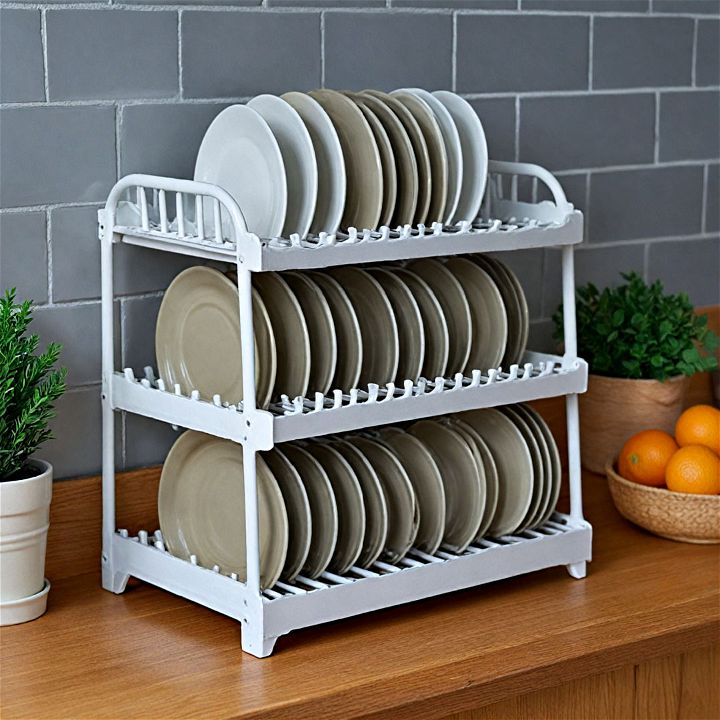 plate rack for small kitchen storage