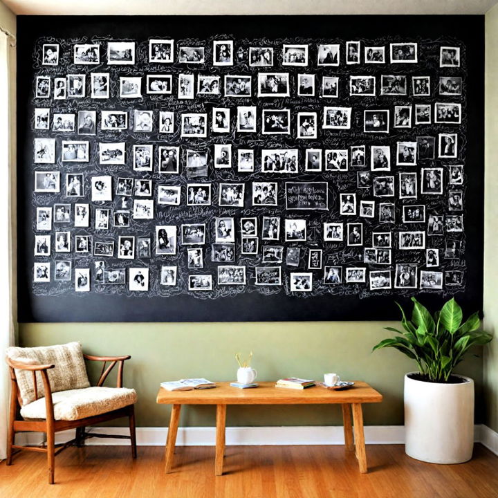 playful chalkboard picture wall