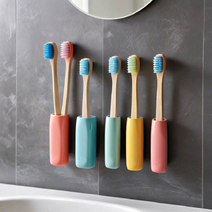 playful magnetic toothbrush holders