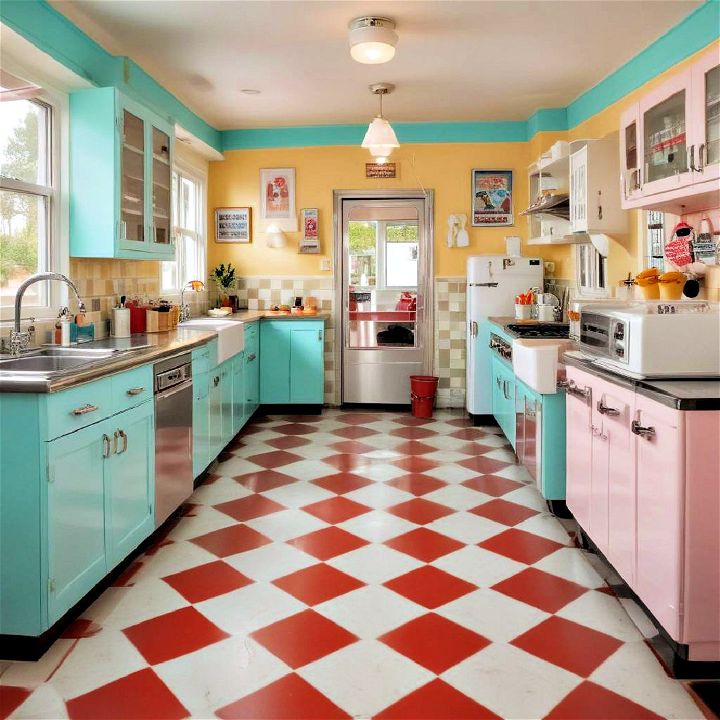 playful retro kitchen