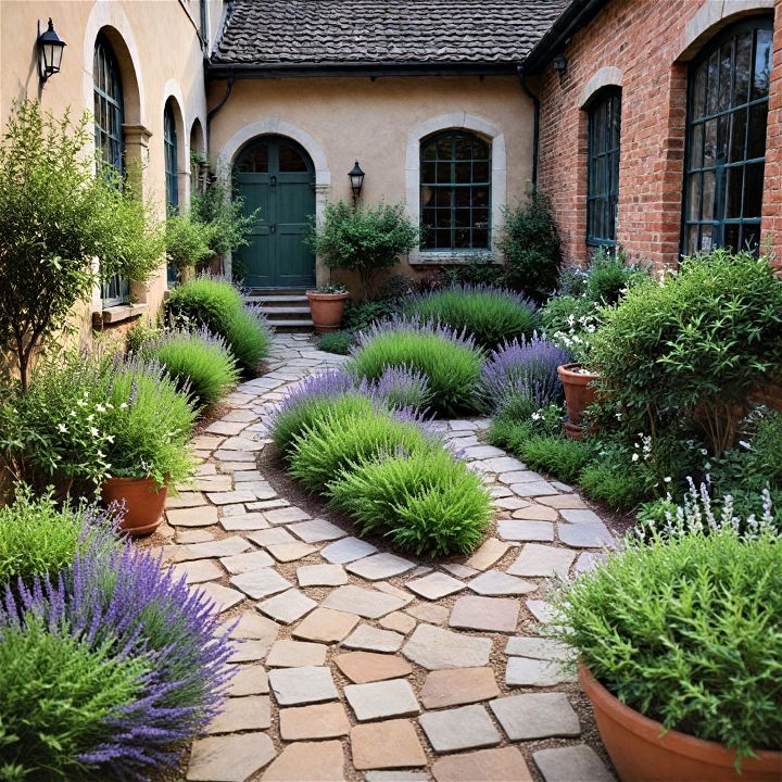 pleasant and inviting aromatic plantings