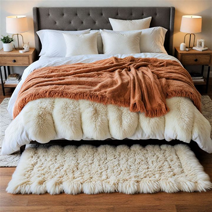 plush bedside rug to keep your feet warm