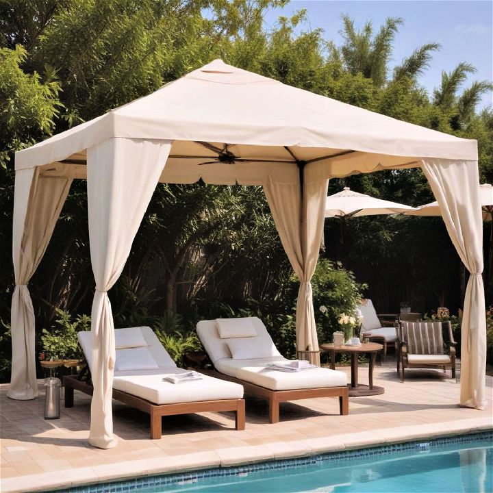 poolside canopy for pool party