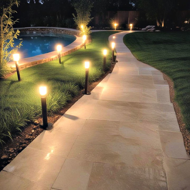 poolside path lights