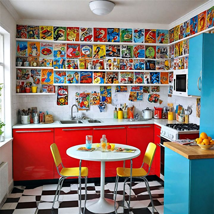 pop art decor for retro kitchen