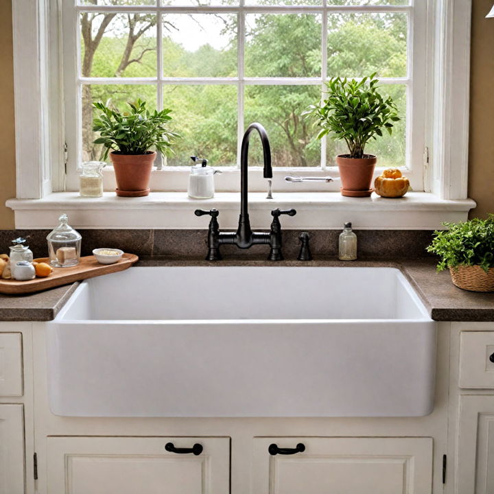 porcelain farmhouse sink