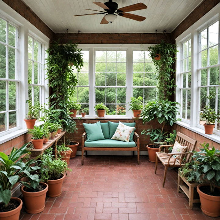 porch into a lush greenhouse