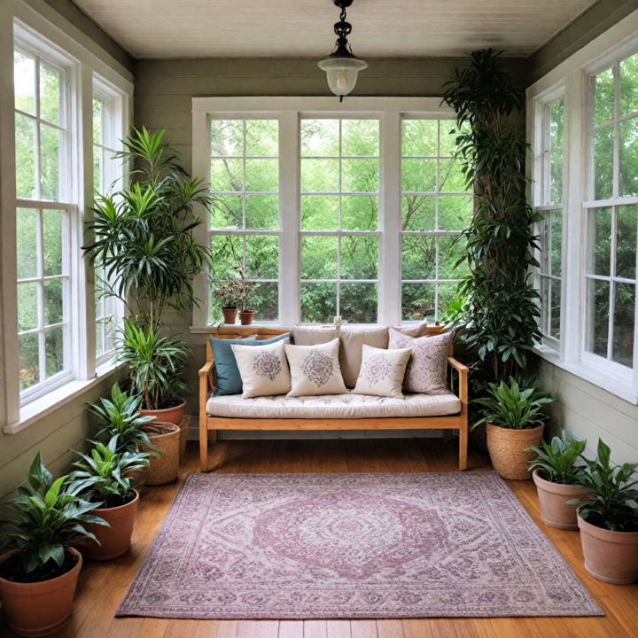 porch into a serene meditation room