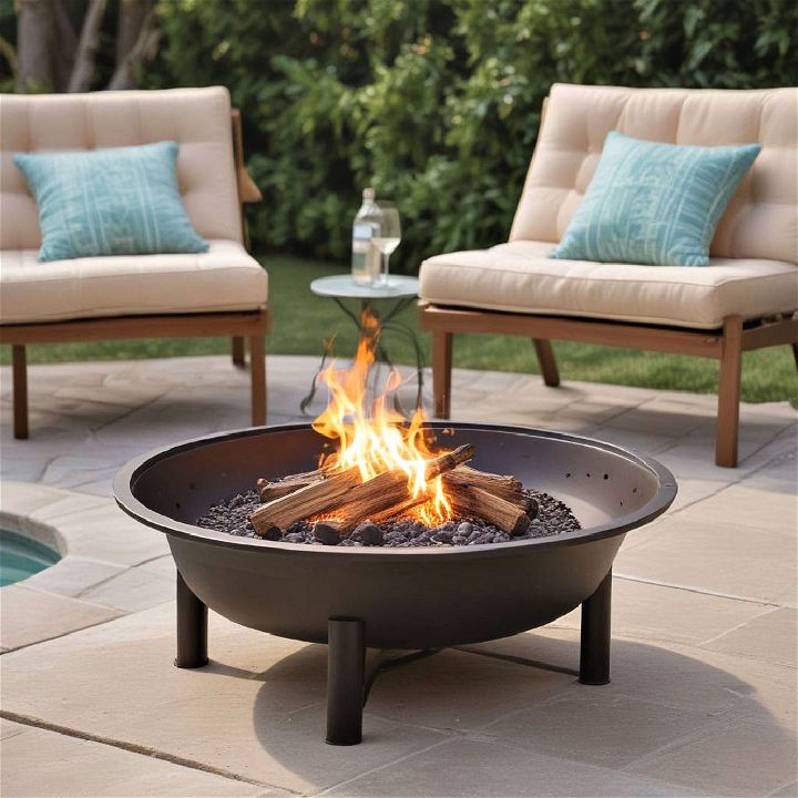 portable fire pit for pool party