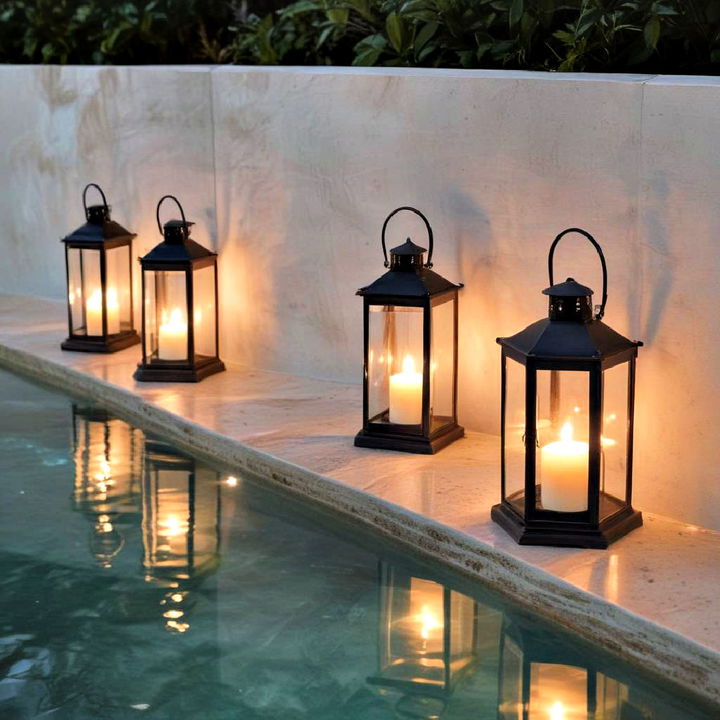 portable poolside lanterns