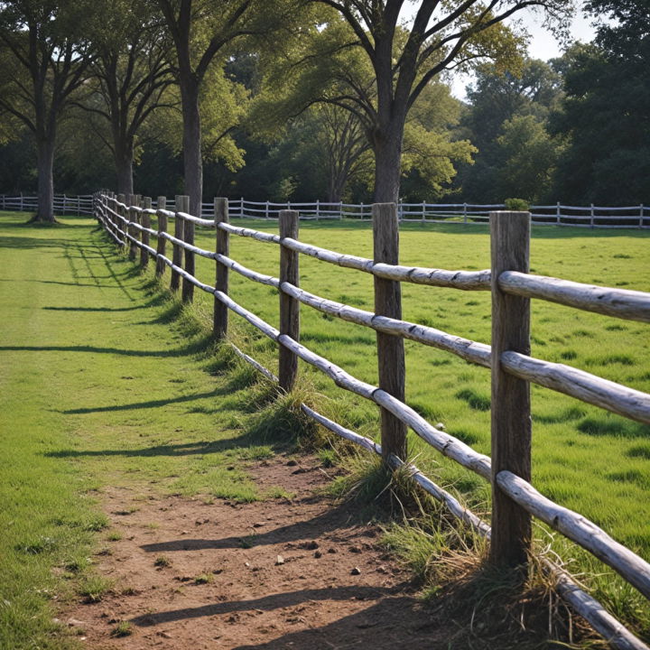 post and rail fencing for farm
