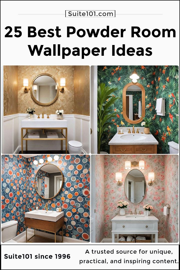 powder room wallpaper ideas to copy