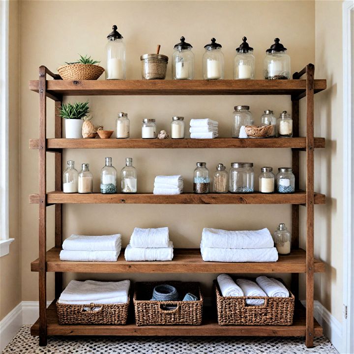 practical and stylish open shelving