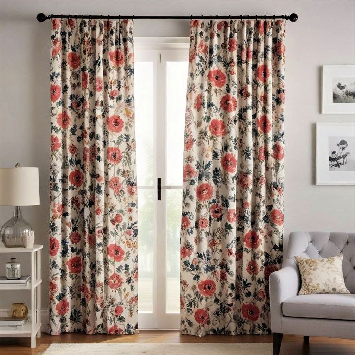 printed curtains for living room