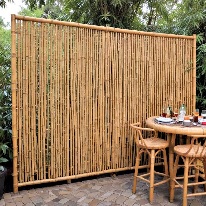 privacy with bamboo screen