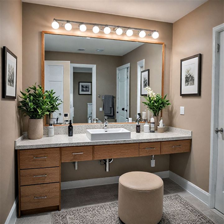 private area for personal grooming office bathroom