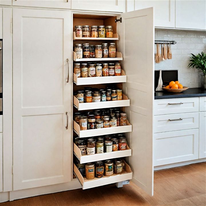 pull out pantry to provide ample storage