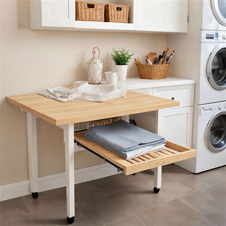 pull out shelf folding table
