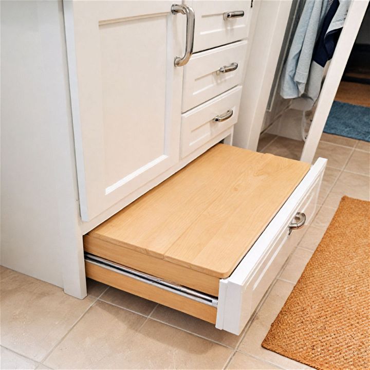 pull out step stool for bathroom